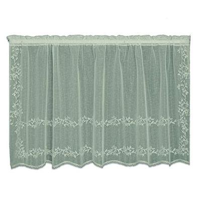 Heritage Lace Sheer Divine Tier, 60 by 36-Inch, Flax
