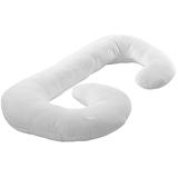 Cheer Collection Hypoallergenic Premium Total Body J Shaped Pillow with Zippered Cover - White screenshot. Decorative Pillows directory of Bedding.