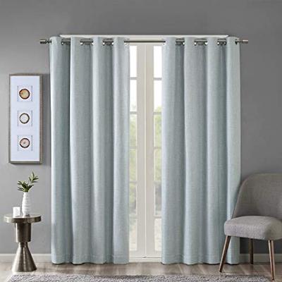 Blackout Curtains For Bedroom , Casual Grommet Aqua Window Curtains For Living Room Family Room , Ma