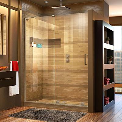 DreamLine Mirage-X 44-48 in. Width, Frameless Sliding Shower Door, 3/8" Glass, Brushed Nickel Finish