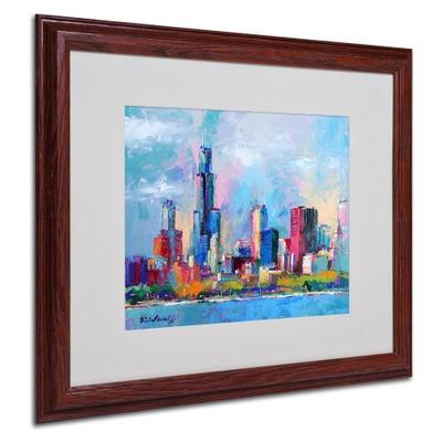 Chicago 5 Artwork by Richard Wallich, 16 by 20-Inch, Wood Frame