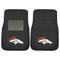 FANMATS 10348 NFL Denver Broncos 2-Piece Embroidered Car Mat