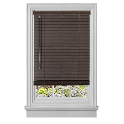 Achim Home Furnishings Cordless GII Madera Falsa 2" Faux Wood Plantation Blind 39" x 64", Mahogany