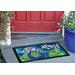 Toland Home Garden Jade Welcome 30 in. x 18 in. Non-Slip Indoor Door Mat Synthetics in Blue/Green | 18 W x 30 D in | Wayfair 800409