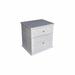 Gracie Oaks Grable 2 - Drawer Solid Wood Nightstand Wood/Upholstered in Gray | 26 H x 19 W x 19 D in | Wayfair 25B96F27304F4545A3431E4A2A211D0F