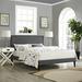 Ruthie Platform Bed w/ Squared Tapered Legs by Modway Metal in Gray | 40 H x 78.5 W x 83.5 D in | Wayfair MOD-5939-GRY