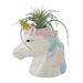 Wrought Studio™ Unicorn Evergreen Succulent in Decorative Vase Ceramic/Plastic | 6 H x 4.88 W x 3 D in | Wayfair 2C56A117E8084D538762DD9A5BCF79BE