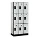 Salsbury Industries 3 Tier 3 Wide Gym Locker Wood in Brown | 76 H x 36 W x 21 D in | Wayfair