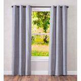 Plow & Hearth Homespun Insulated Solid Color Room Darkening Thermal Outdoor Single Curtain Panel Metal | 96 H in | Wayfair 45775 GY