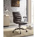 Zooey Office Chair in Distress Chocolate Top Grain Leather - Acme Furniture 92558