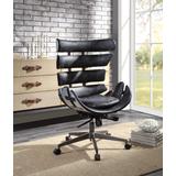 Megan Office Chair in Vintage Black Top Grain Leather & Aluminum - Acme Furniture 92552