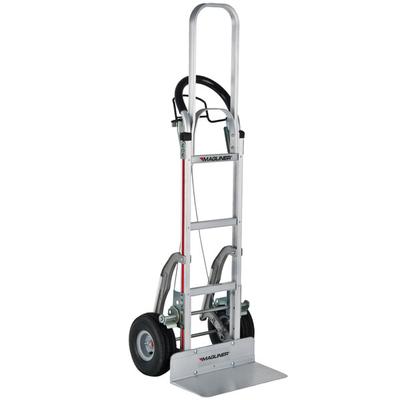 Magliner 500 lb. Y-Cable Brake Hand Truck with 10" Pneumatic Wheels, Horizontal Loop Handle, 60" Frame Extension, and Stairclimbers NPK122G245C
