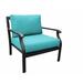 Madison Patio Chair w/ Cushions in Blue kathy ireland Homes & Gardens by TK Classics | 33 H x 31.88 W x 33 D in | Wayfair KI062B-CC-ARUBA