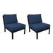 Madison Patio Chair w/ Cushion in Blue kathy ireland Homes & Gardens by TK Classics | 33 H x 28 W x 33.5 D in | Wayfair KI062B-AS-DB-NAVY