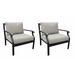 Madison Patio Chair w/ Cushions Metal in Gray kathy ireland Homes & Gardens by TK Classics | 33 H x 31.88 W x 33 D in | Wayfair KI062B-CC-DB-BEIGE