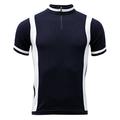 Madcap England Vitesse Men's Retro 60s Knitted Cycling Top with Zip Funnel Neck (3XL, Navy)