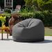 Brayden Studio® Palmetto Large Round Outdoor Bean Bag Club Chair Mildew Resistant/Fade Resistant/Stain Resistant/Water Resistant in Brown | Wayfair