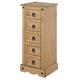 Corona Furniture Corona 5 Drawer Tall Narrow Chest Bedside Table Cabinet