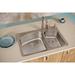 Elkay Dayton 33" L x 22" W Double Basin Dual Mount Kitchen Sink Stainless Steel in Gray | 8 H x 33 W x 22 D in | Wayfair DPXSR2250R2R