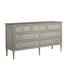 Gabby Caroline 7 Drawer Dresser Metal in Brown/Gray/Red | 36.25 H x 68 W x 19.75 D in | Wayfair SCH-160105