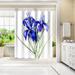 East Urban Home 71" x 74" Shower Curtain, Iris Flowers 3 by Suren Nersisyan Polyester in Blue | 71 H x 74 W in | Wayfair