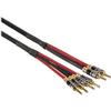 Canare 4S11 Bi-Wire Speaker Cable - 2-Banana to 4-Banana (Black, 12') CA4S112B4B12