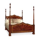 Buckingham Four Poster Bed Wood in Brown/Red Jonathan Charles Fine Furniture | 92.5 H x 82.75 W x 91.25 D in | Wayfair 493801-USK-MAH