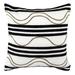Wrought Studio™ Noonan Embroidered Waves Outdoor Throw Pillow Polyester/Polyfill blend in Brown | 17 H x 17 W x 7 D in | Wayfair