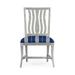 William Yeoward Slat Back Side Chair in Cloudy Oak Wood/Upholstered in Brown/Gray Jonathan Charles Fine Furniture | Wayfair 530113-SC-CLO