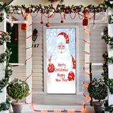 The Holiday Aisle® Santa Door Door Mural Metal in White | 80 H x 32 W in | Wayfair 11A7AC58787D4F41B042D33A6BF97455