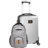 Iowa State Cyclones Deluxe 2-Piece Backpack and Carry-On Set - Silver