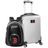 Boston Red Sox Deluxe 2-Piece Backpack and Carry-On Set - Silver