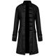 FuliMall Men's Steampunk Vintage Tailcoat Jacket Gothic Victorian Coat Party Uniform Costume Black