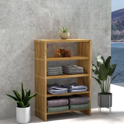 48 inch Luxury Standalone Teak Shelf