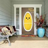 The Holiday Aisle® Happy Easter Egg Door Mural Metal in Yellow | 80 H x 32 W in | Wayfair 58FF6071CB954623B688B887E904844A