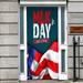 The Holiday Aisle® MLK Day - American Flag Door Mural Metal in Green | 80 H x 32 W in | Wayfair 72B0DBED516E4F30B2A1BBB269983399