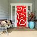 The Holiday Aisle® Hearts on Glitter Background Door Mural Metal in Red | 80 H x 32 W in | Wayfair 49976A2F7FDB4CE4819ACB53F2415CA9