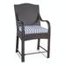 Braxton Culler Brighton Pointe Patio Dining Armchair w/ Cushion Wicker/Rattan in Black/Gray | 44 H x 25 W x 28 D in | Wayfair 435-129/6405-63