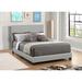 Winston Porter Clu Low Profile Standard Bed Upholstered/Faux leather in Gray | 45.75 H x 80 W x 86.25 D in | Wayfair