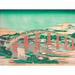 ArtVerse Japanese Bridge Wood Block Print Removable Wall Decal Vinyl in Green | 18 H x 24 W in | Wayfair HOK123A1824A