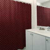 East Urban Home Katelyn Elizabeth Geometric Ombre Stripe Single Shower Curtain Polyester in Red/Black | 74 H x 71 W in | Wayfair