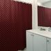 East Urban Home Katelyn Elizabeth Geometric Ombre Stripe Single Shower Curtain Polyester in Red/Black/Brown, Size 74.0 H x 71.0 W in | Wayfair