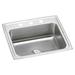 Elkay Lustertone 22" L x 19.5" W Drop-In Kitchen Sink w/ Basket Strainer Stainless Steel in Gray | 9.125 H x 19.5 D in | Wayfair LR2219PD0