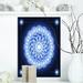East Urban Home Abstract Fractal Flower in Blue Background - Digital Art Print Canvas/Metal in Black/Blue | 20 H x 12 W x 1 D in | Wayfair