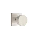 Emtek Passage Round Knob w/ Square Rose Brass in Gray | 2.5 H x 2.5 W x 2.68 D in | Wayfair 5110ROUUS15