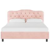 Willa Arlo™ Interiors Pires Tufted Low Profile Platform Bed Upholstered/Metal in Pink | 41 H x 41 W x 78 D in | Wayfair