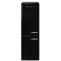 SMEG 50s Style 24" Bottom Freezer 12.8 cu. ft. Energy Star Refrigerator in Black | 77.48 H x 23.66 W x 30.24 D in | Wayfair FAB32ULBL3