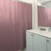 East Urban Home Katelyn Elizabeth Geometric Ombre Stripe Single Shower Curtain Polyester in Pink/Indigo/Brown, Size 74.0 H x 71.0 W in | Wayfair