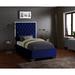 Everly Quinn Spadaro Tufted Platform Bed Upholstered/Velvet in Gray/Blue | 58.5 H x 44 W x 81.5 D in | Wayfair 87D8C7FD7A0743C3891D144FD54DFE76