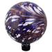 Northlight Seasonal 10" Hand Painted Feather Design Outdoor Garden Gazing Ball Glass in White/Indigo | 10 H x 10 W x 10 D in | Wayfair 33377046